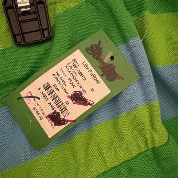 NWT Lilly Pulitzer Villa Dress Striped Medium Summer Rugby Stripe - Picture 7 of 7